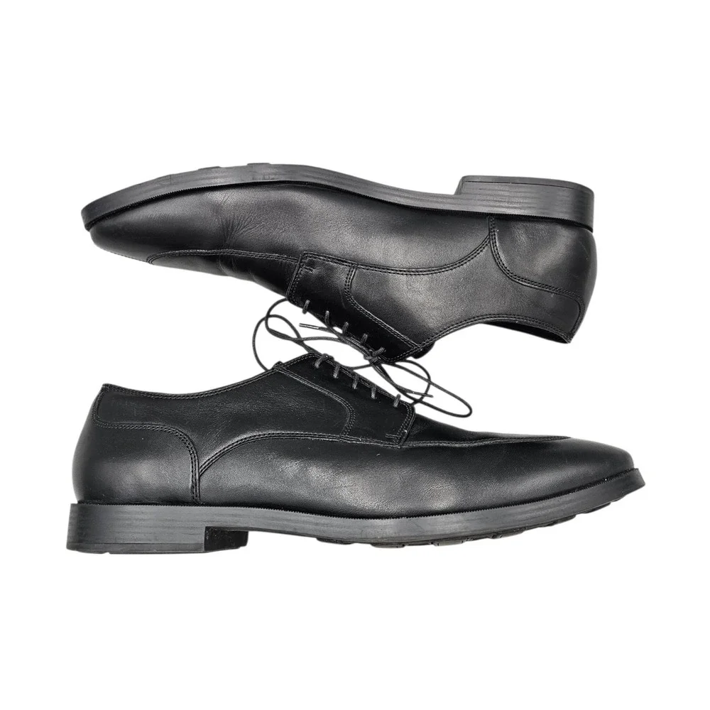 Cole Haan Men's Size 13 M US Grand OS Black Leather Apron Split Toe Oxford Shoes